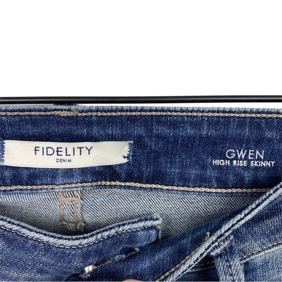 Nwt | Fidelity Denim Gwen High Waist Skinny Jeans in Sonoma Size 27 - Picture 4 of 7